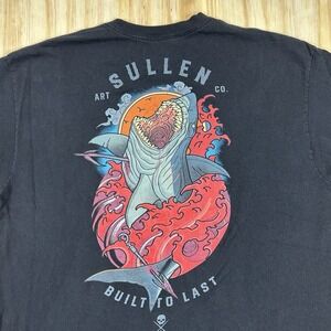 Sullen Art Collective Shirt Mens 2XL‎ Dye Shark Tattoo Graphic Black